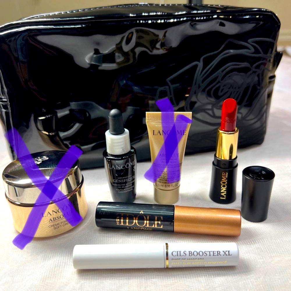 Lancôme makeup bag and accessories